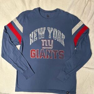 47 Blue New York Giants Long Sleeve Tee